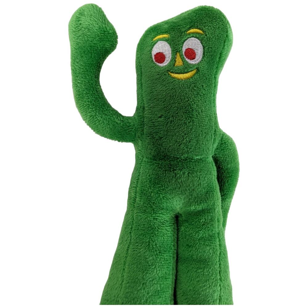 Kids Game Multipet Gumby Plush Filled Dog Toy Green 9 inch Funny Gelatinous